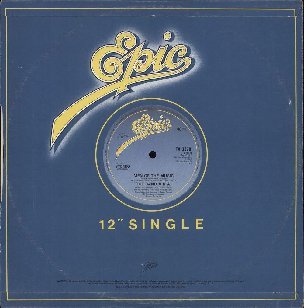 The Band A.K.A. If You Want To Know UK 12" vinyl single (12 inch record / Maxi-single)