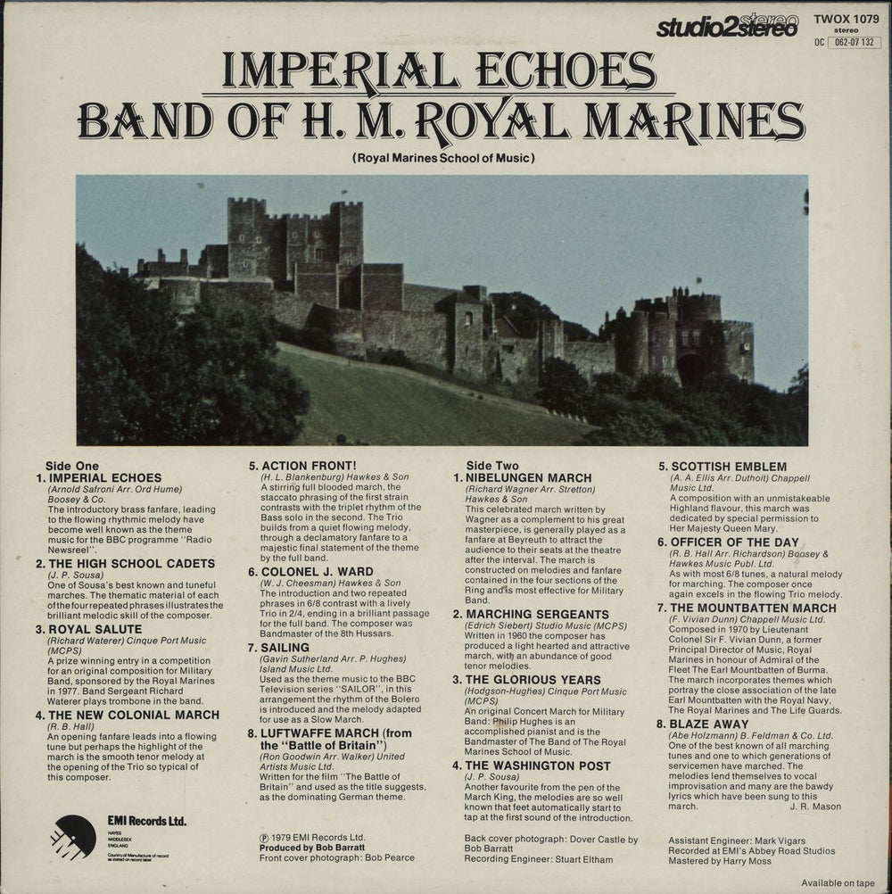 The Band Of H.M. Royal Marines Imperial Echoes UK vinyl LP album (LP record)