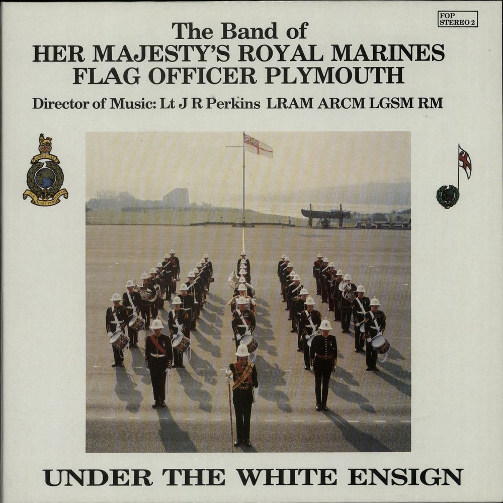 The Band Of H.M. Royal Marines Under The White Ensign UK vinyl LP album (LP record) FOP2