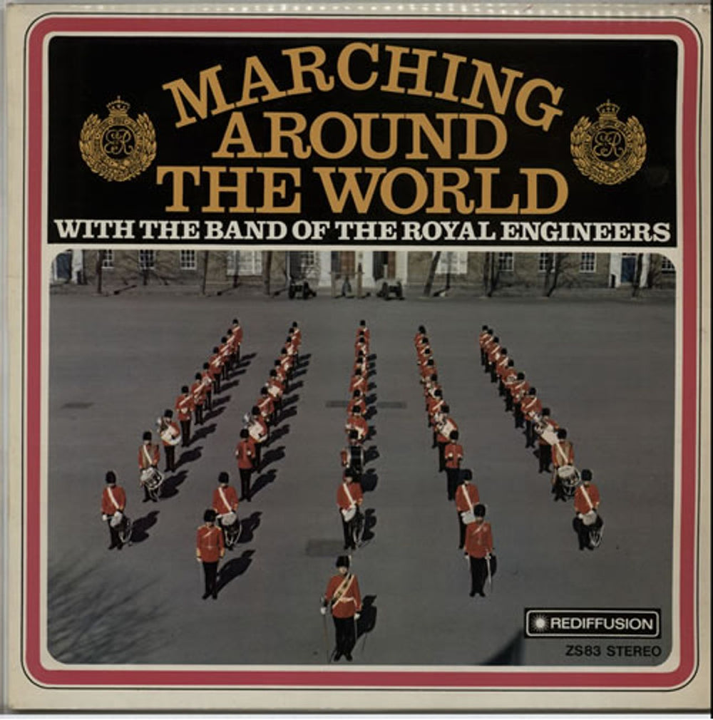 The Band Of The Corps Of Royal Engineers Marching Around The World UK vinyl LP album (LP record) ZS83