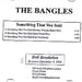 The Bangles Something That You Said US Promo CD-R acetate CDR ACETATE