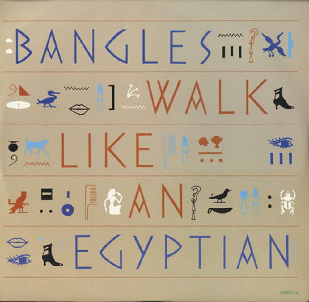 The Bangles Walk Like An Egyptian UK 12" vinyl single (12 inch record / Maxi-single) 650071-6