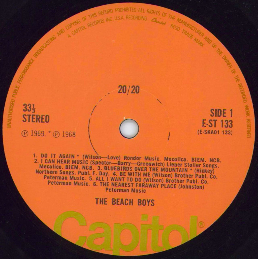 The Beach Boys 20/20 - Twenty - 4th UK vinyl LP album (LP record) BBOLPTW615650