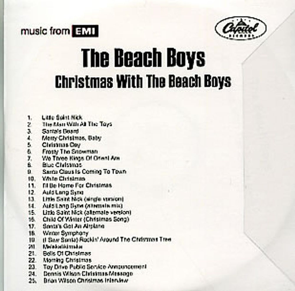 The Beach Boys Christmas With The Beach Boys UK Promo CD-R acetate CD-R