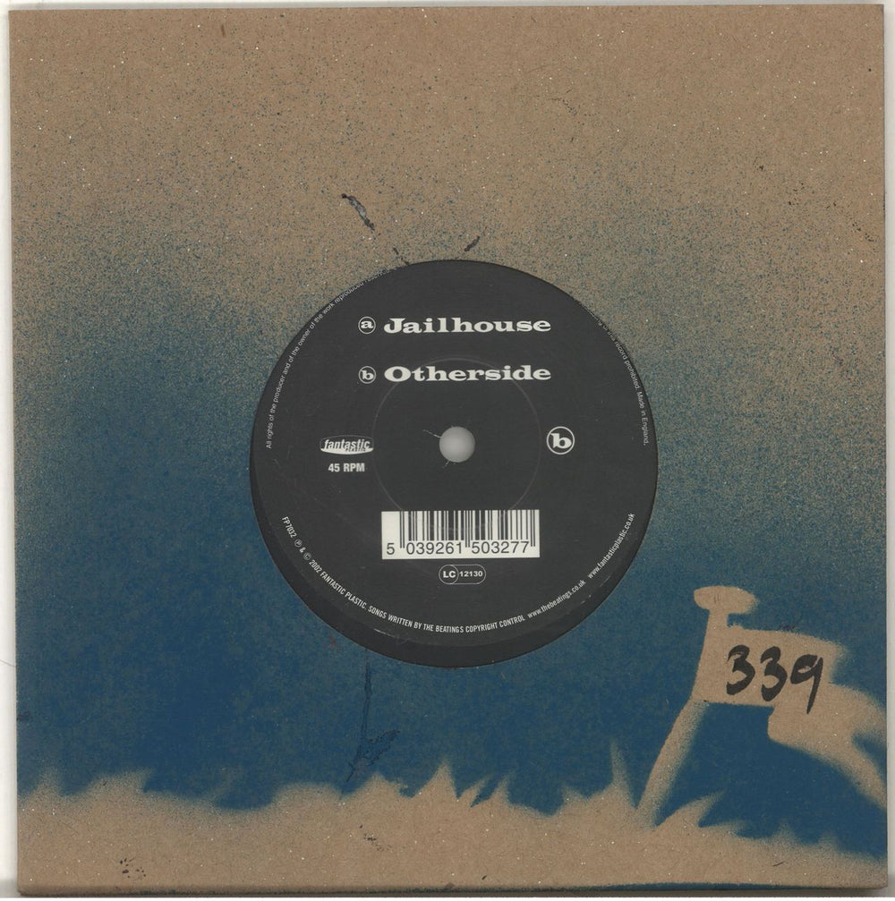 The Beatings Jailhouse - Hand Painted + Numbered Sleeve UK 7" vinyl single (7 inch record / 45) T/B07JA701881