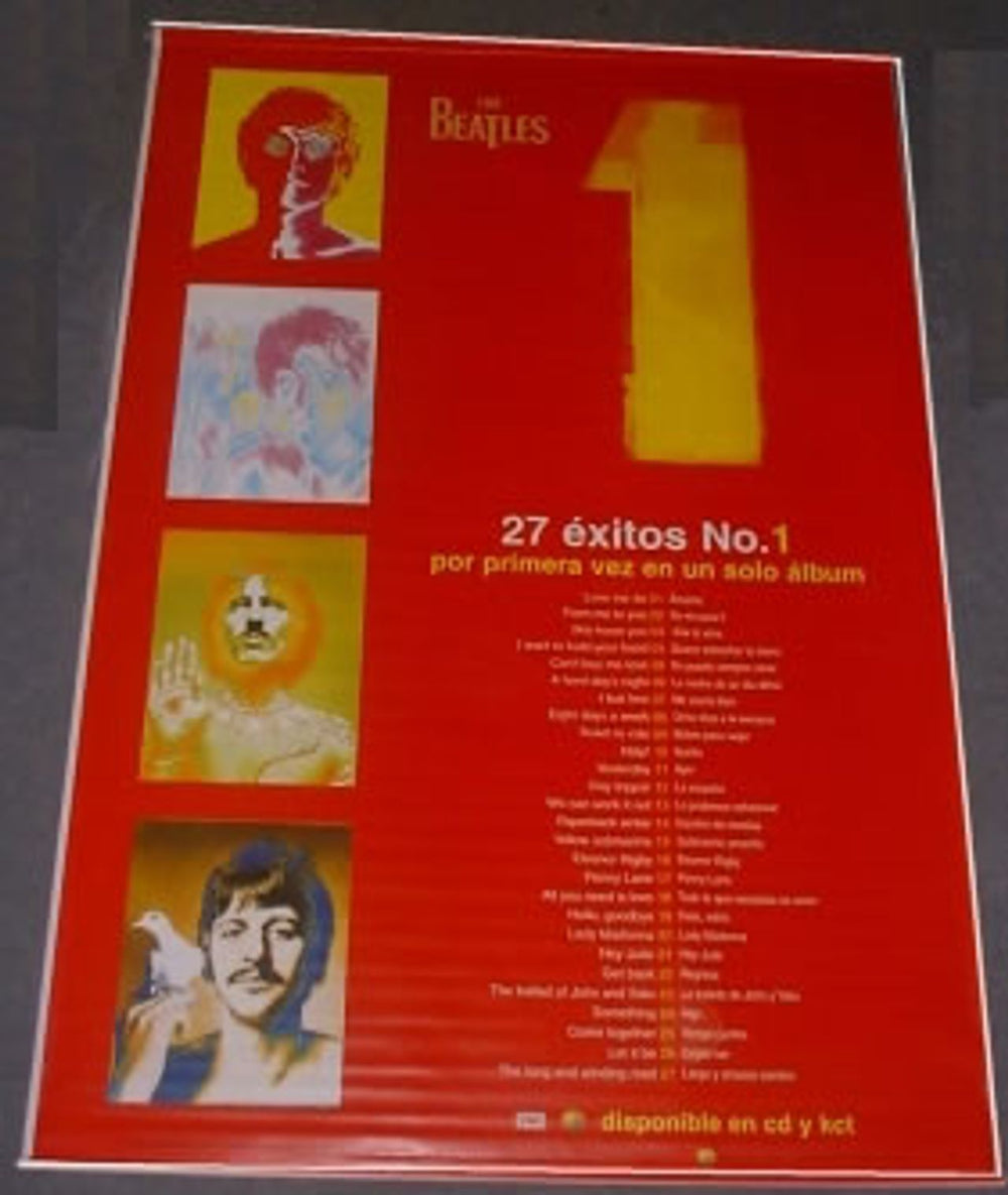 The Beatles 1 - One - Promotional Banner Mexican Promo display 70 X 47