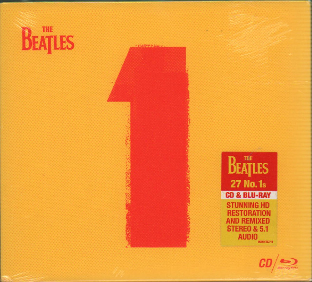 The Beatles 1+ - Blu-Ray - Sealed UK 2-disc CD/DVD set 602547567710