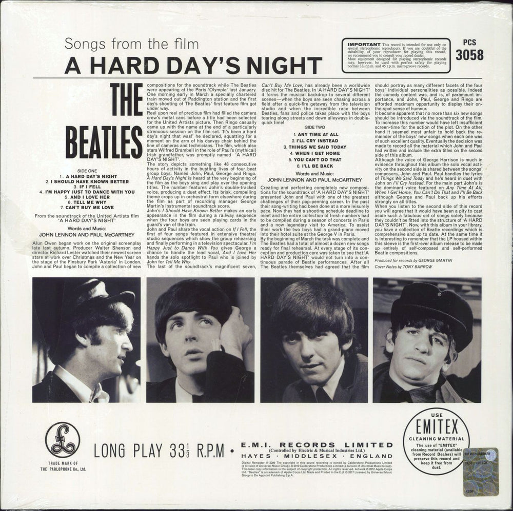 The Beatles A Hard Day's Night - 2017 - Sealed UK vinyl LP album (LP record)