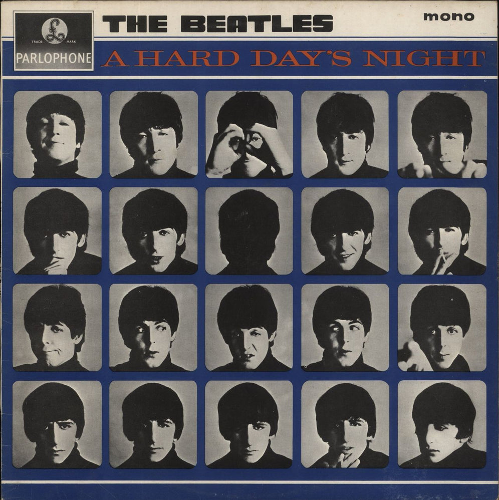 The Beatles A Hard Day's Night - 80's - B/Y UK vinyl LP album (LP record) PMC1230