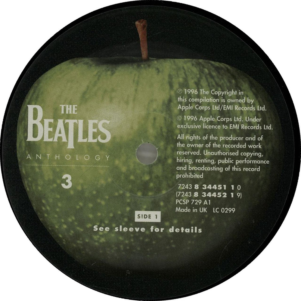 The Beatles Anthology 3 - Hype Sticker - EX UK 3-LP vinyl record set (Triple LP Album) 724383445110