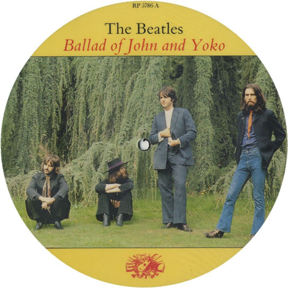 The Beatles Ballad Of John And Yoko UK 7" vinyl picture disc (7 inch picture disc single) RP5786