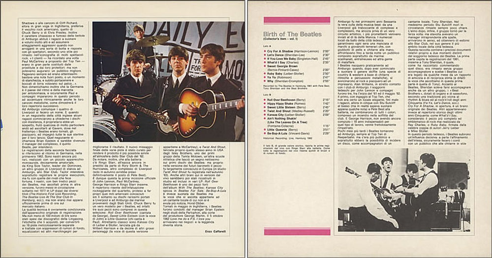 The Beatles Birth Of The Beatles Italian vinyl LP album (LP record) BTLLPBI104010