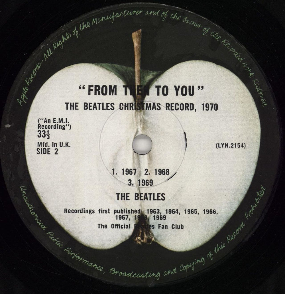 The Beatles From Then To You - Reversed Matrices UK vinyl LP album (LP record)