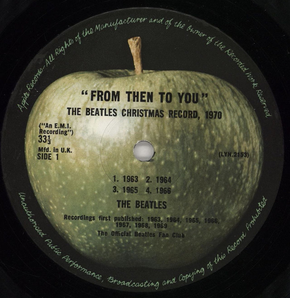 The Beatles From Then To You - Reversed Matrices UK vinyl LP album (LP record) BTLLPFR344548