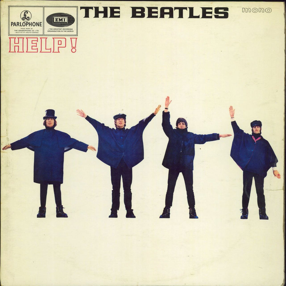 The Beatles Help! - 1st (C) - VG UK vinyl LP album (LP record) PMC1255