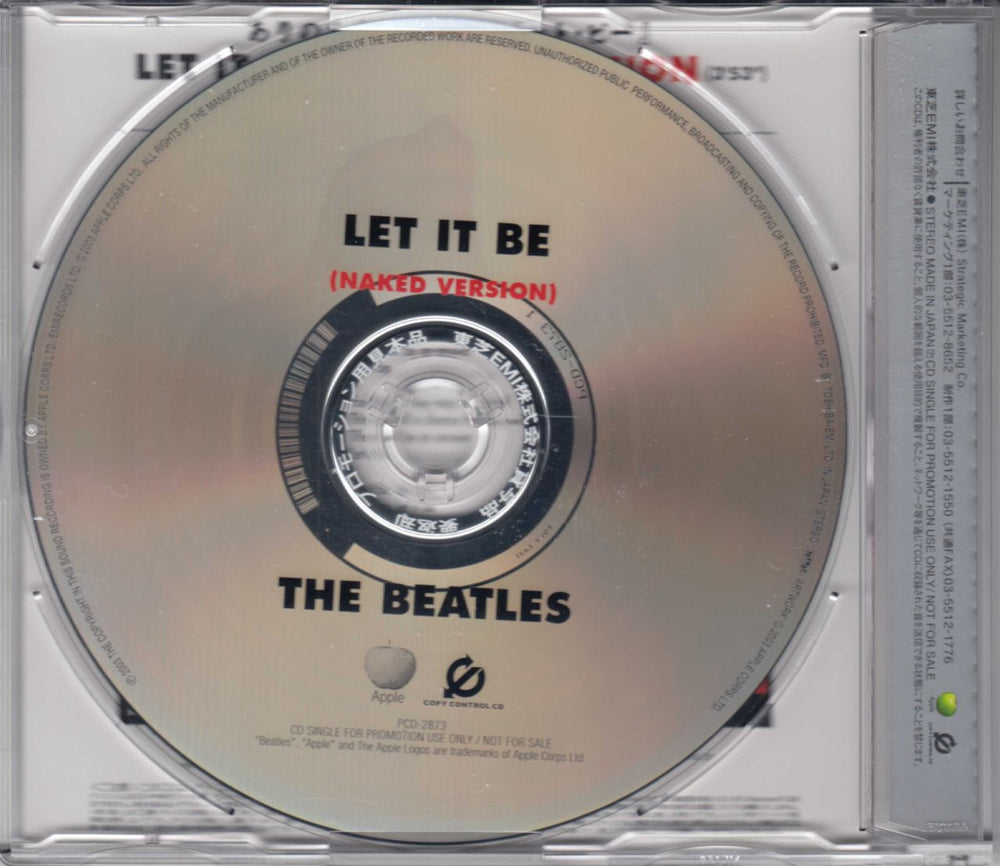 The Beatles Let It Be - Naked Version Japanese Promo CD single (CD5 / 5") BTLC5LE275792