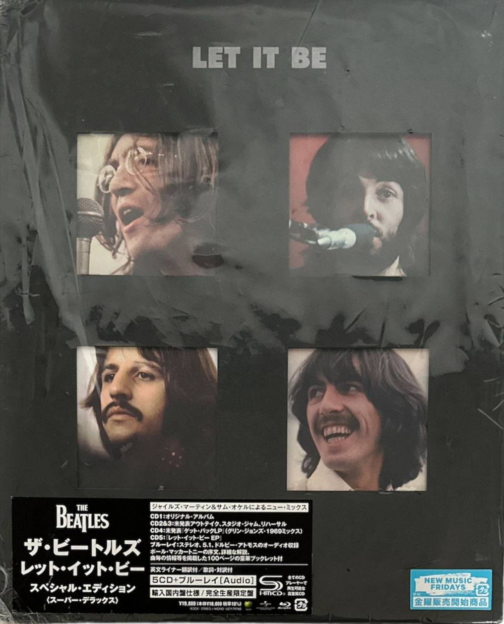 The Beatles Let It Be - Super Deluxe 5CD/Blu-ray - Mispress - Shrink Japanese CD Album Box Set UICY-79760