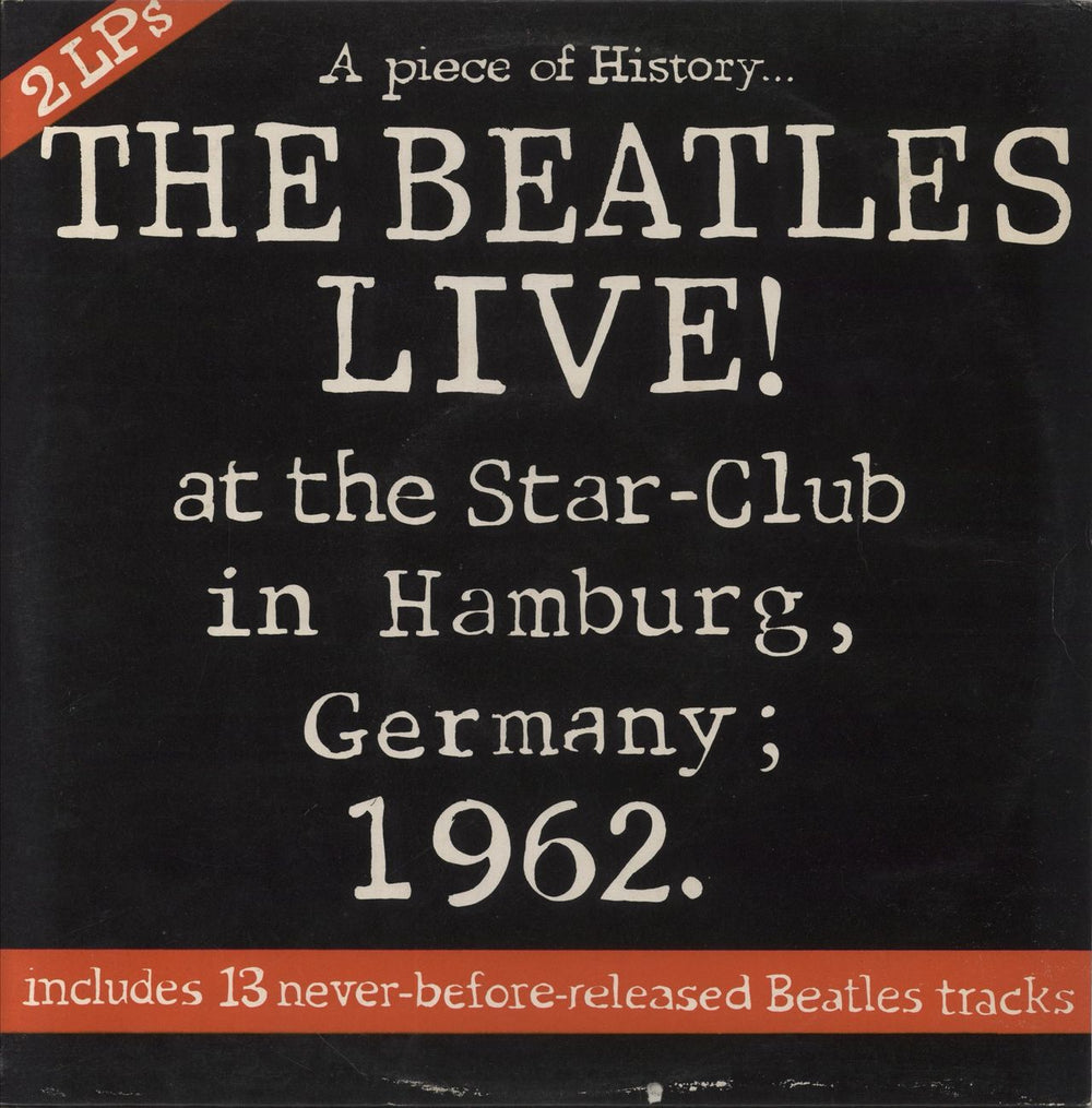 The Beatles Live! At The Star-Club In Hamburg - EX UK 2-LP vinyl record set (Double LP Album) LNL1