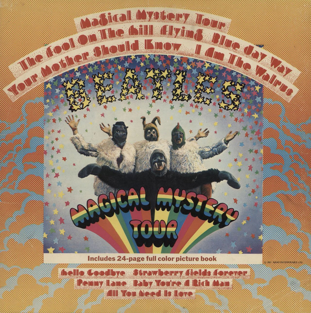 The Beatles Magical Mystery Tour - EMI - VG UK vinyl LP album (LP record) PCTC255