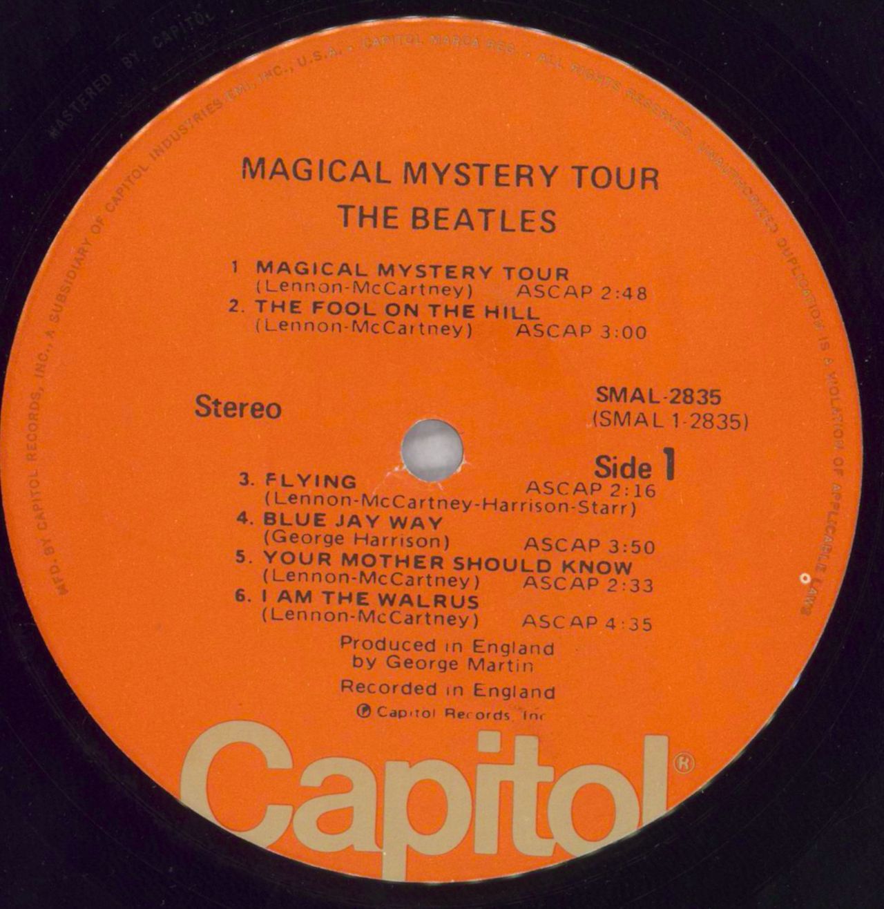 The Beatles Magical Mystery Tour - Peach Label - VG+ US Vinyl LP