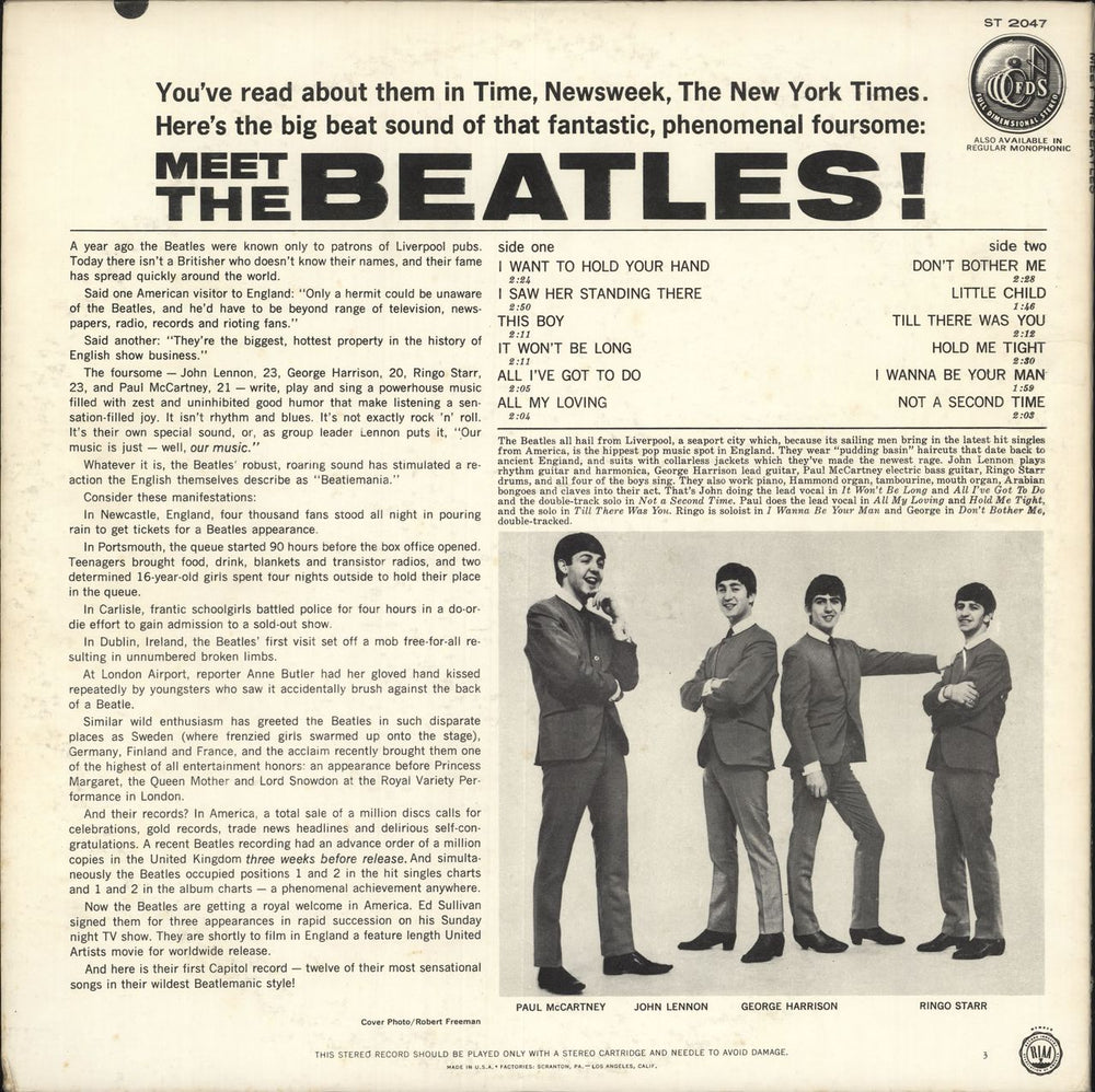 The Beatles Meet The Beatles - 2nd US vinyl LP album (LP record)