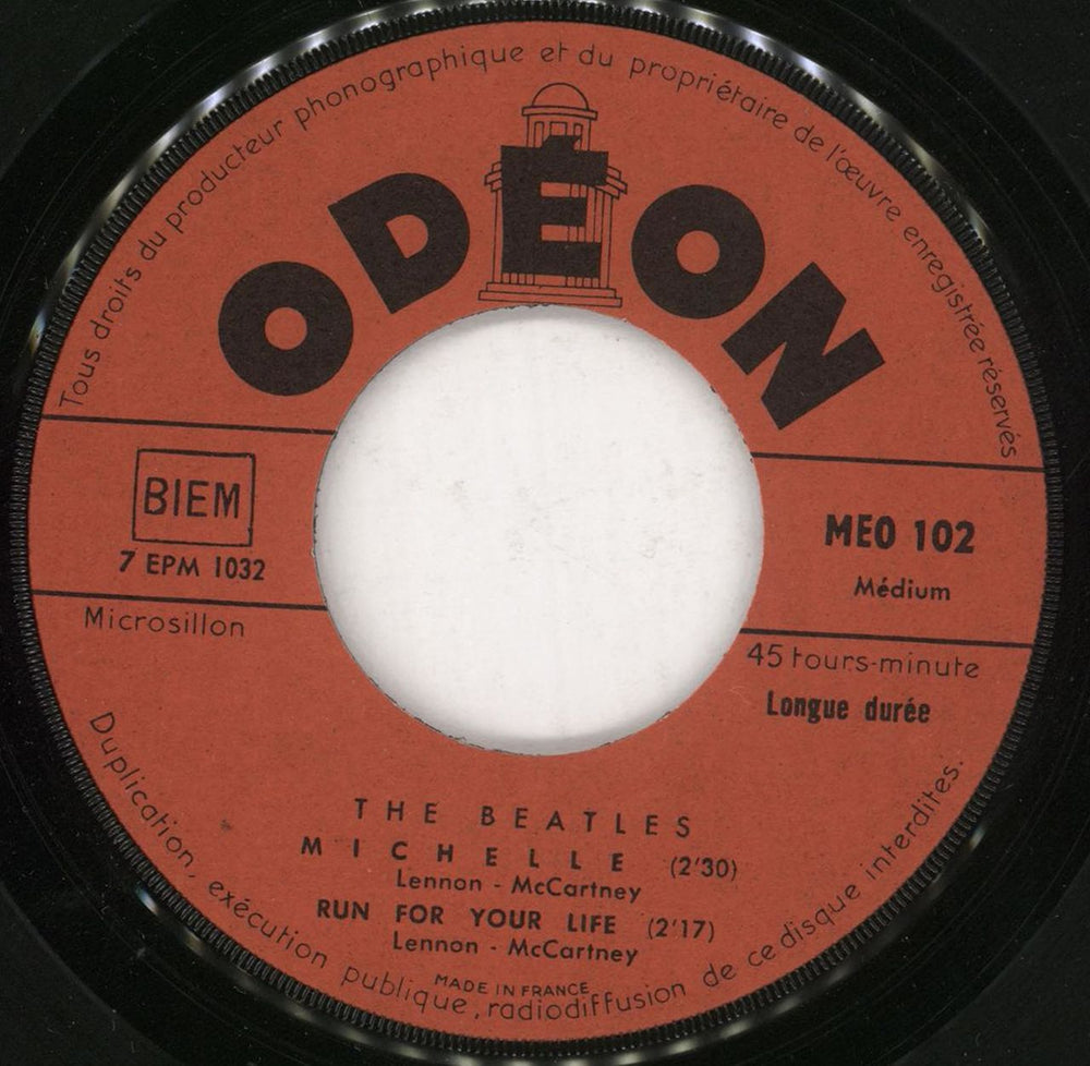 The Beatles Michelle EP - 1st French 7" vinyl single (7 inch record / 45) BTL07MI59530