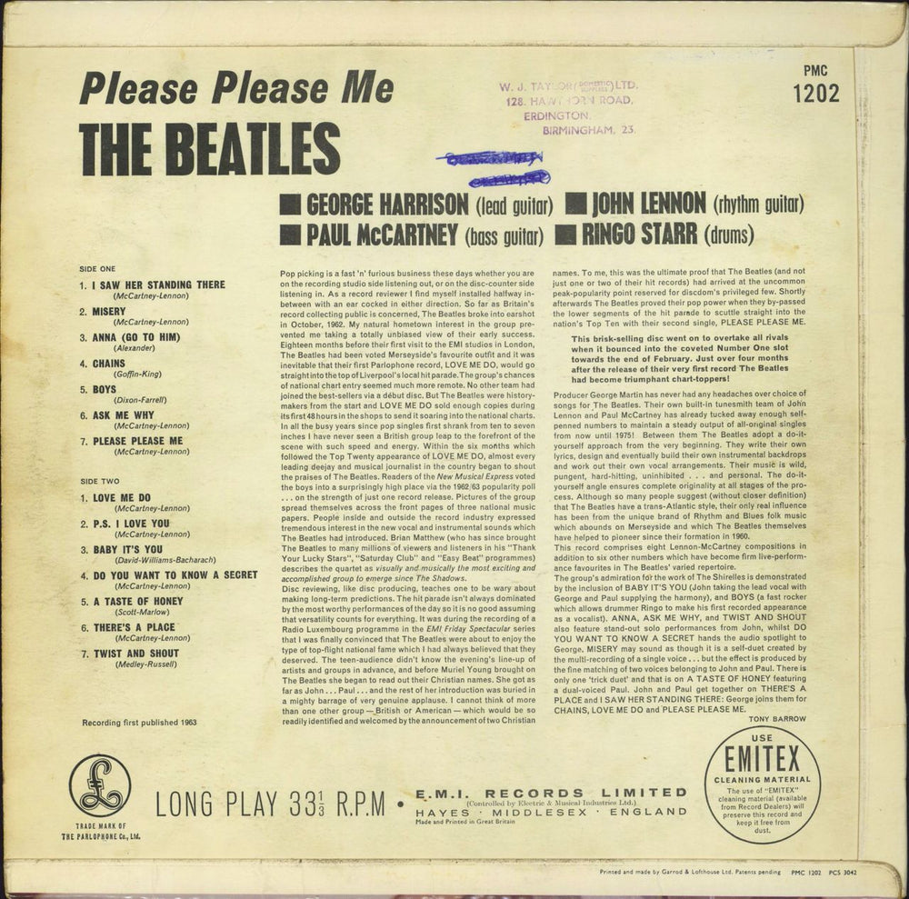 The Beatles Please Please Me - 5th G&L - VG UK vinyl LP album (LP record)