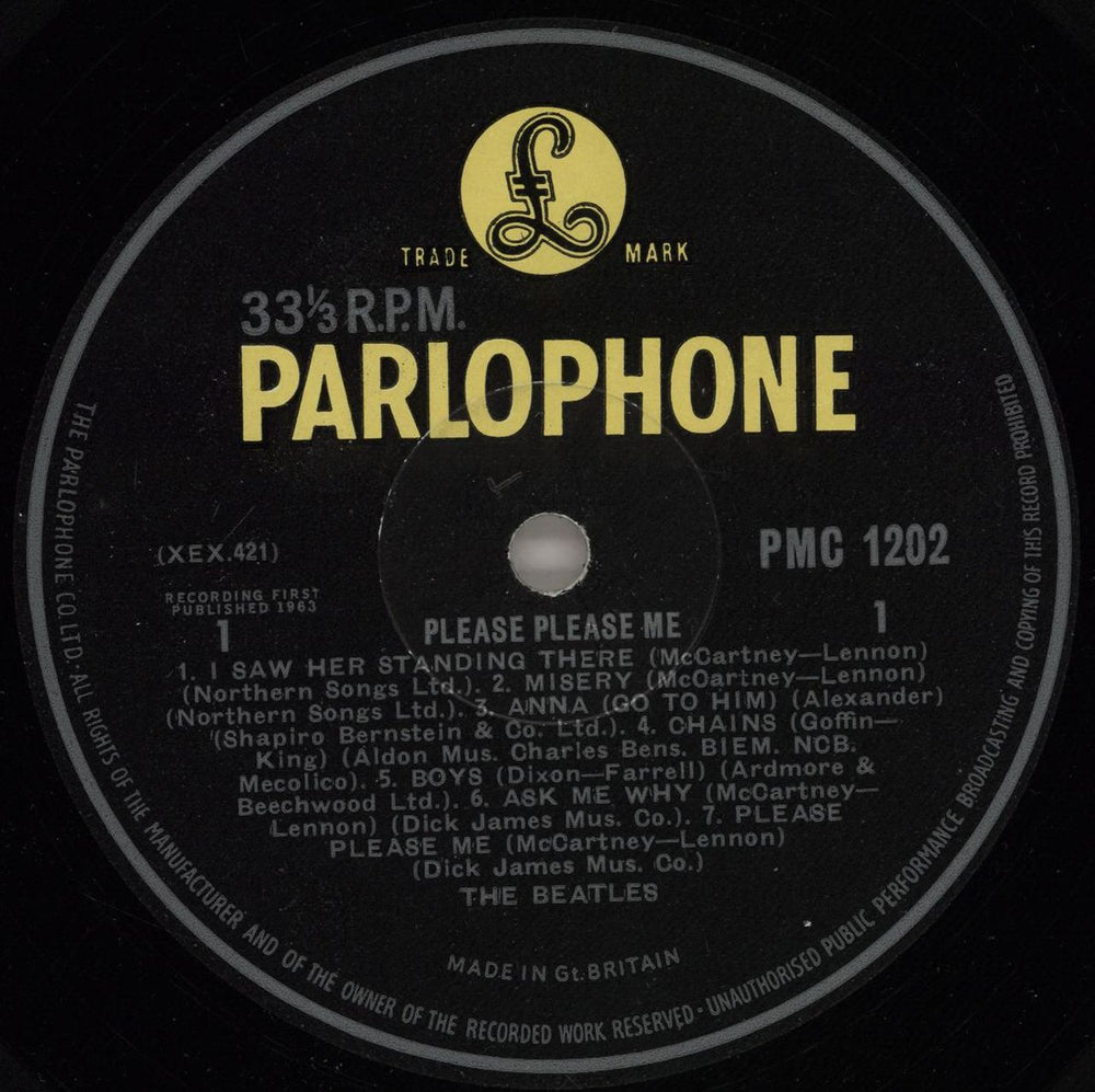 The Beatles Please Please Me - 5th G&L - VG UK vinyl LP album (LP record) BTLLPPL583607