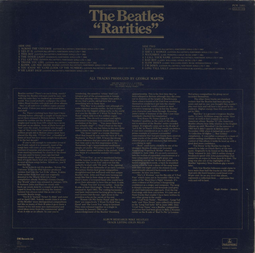 The Beatles Rarities - 1st - EX UK vinyl LP album (LP record)