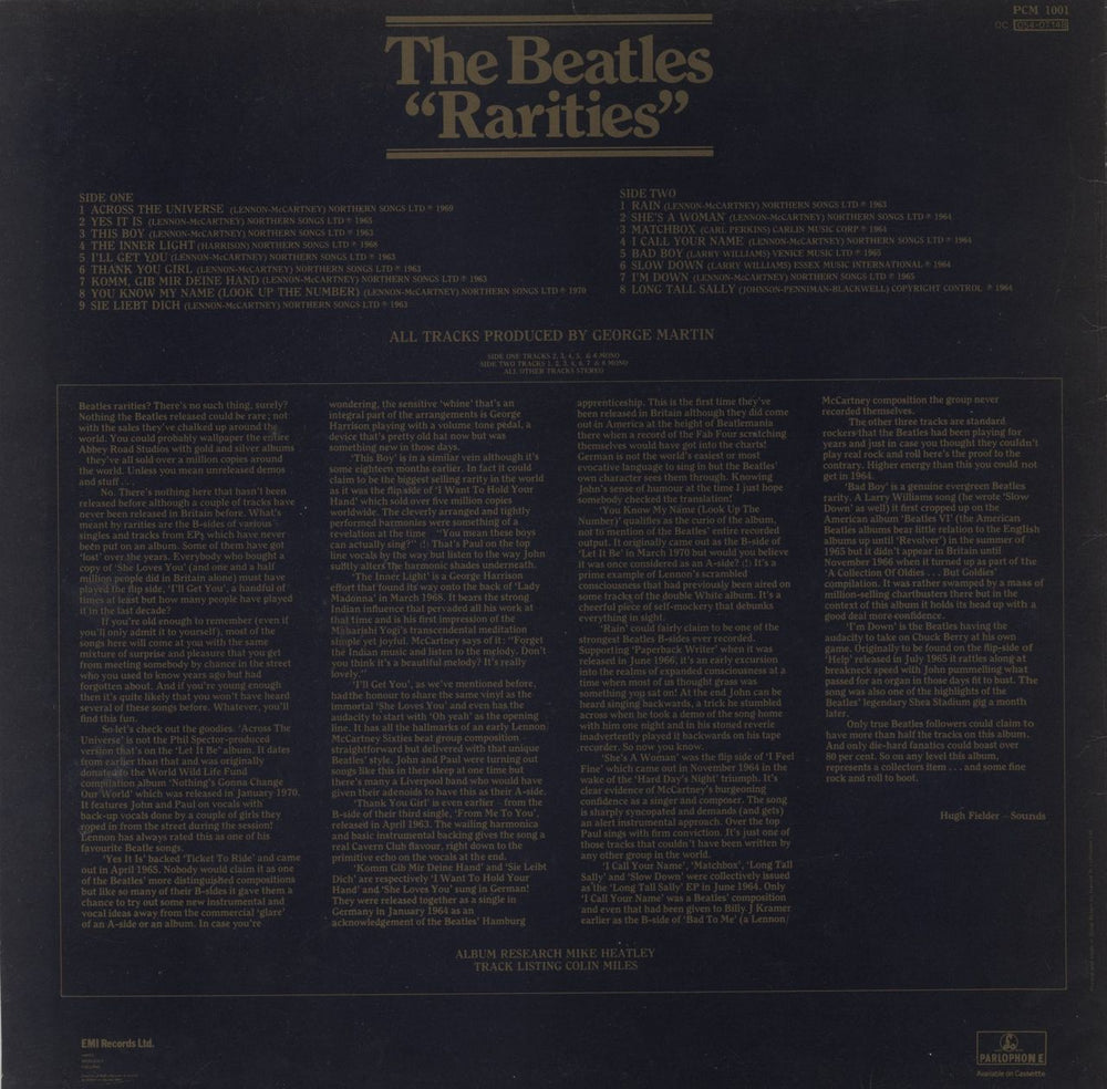 The Beatles Rarities - All Rights UK vinyl LP album (LP record)