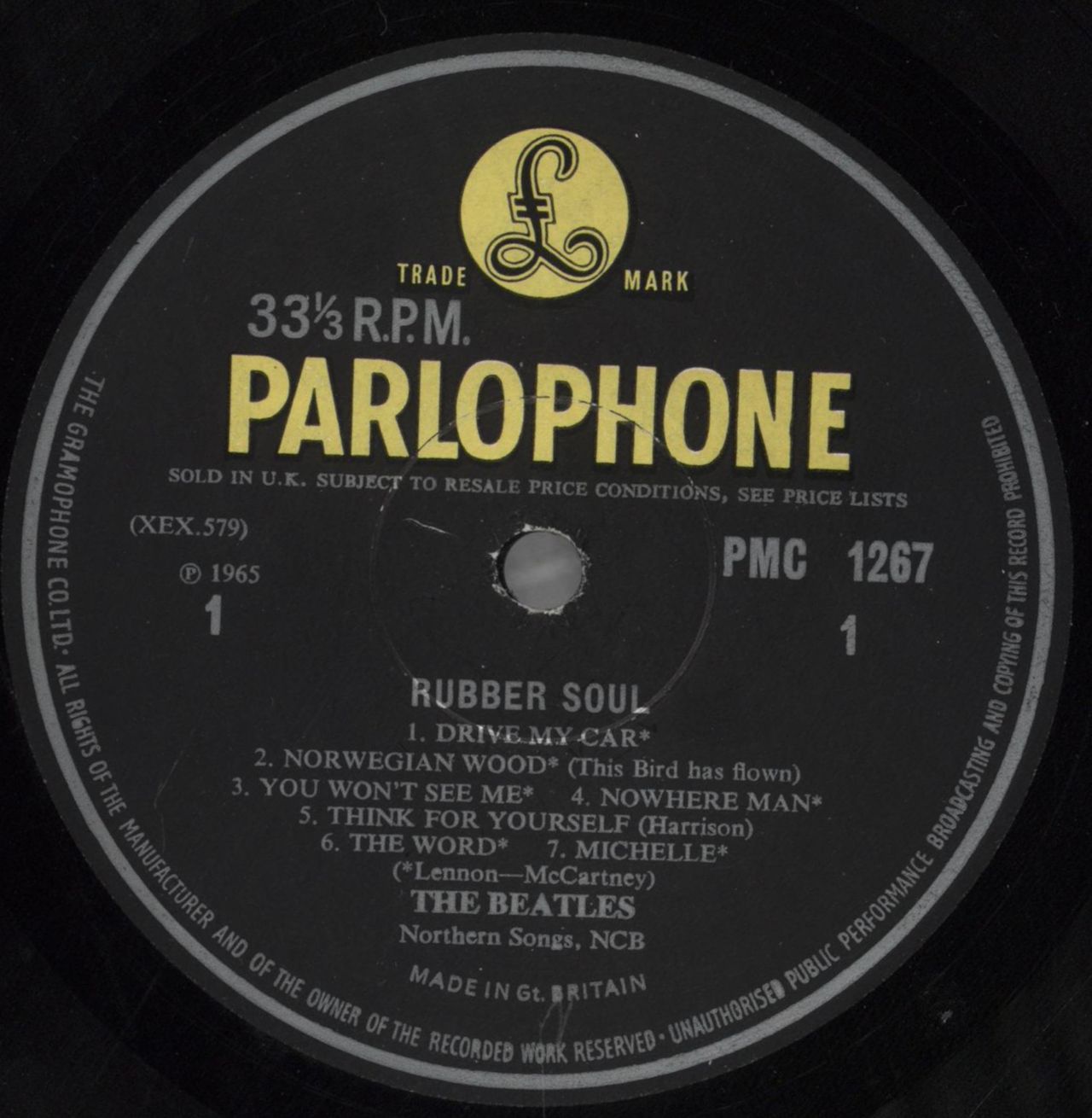 The Beatles Rubber Soul - 1st - VG UK Vinyl LP