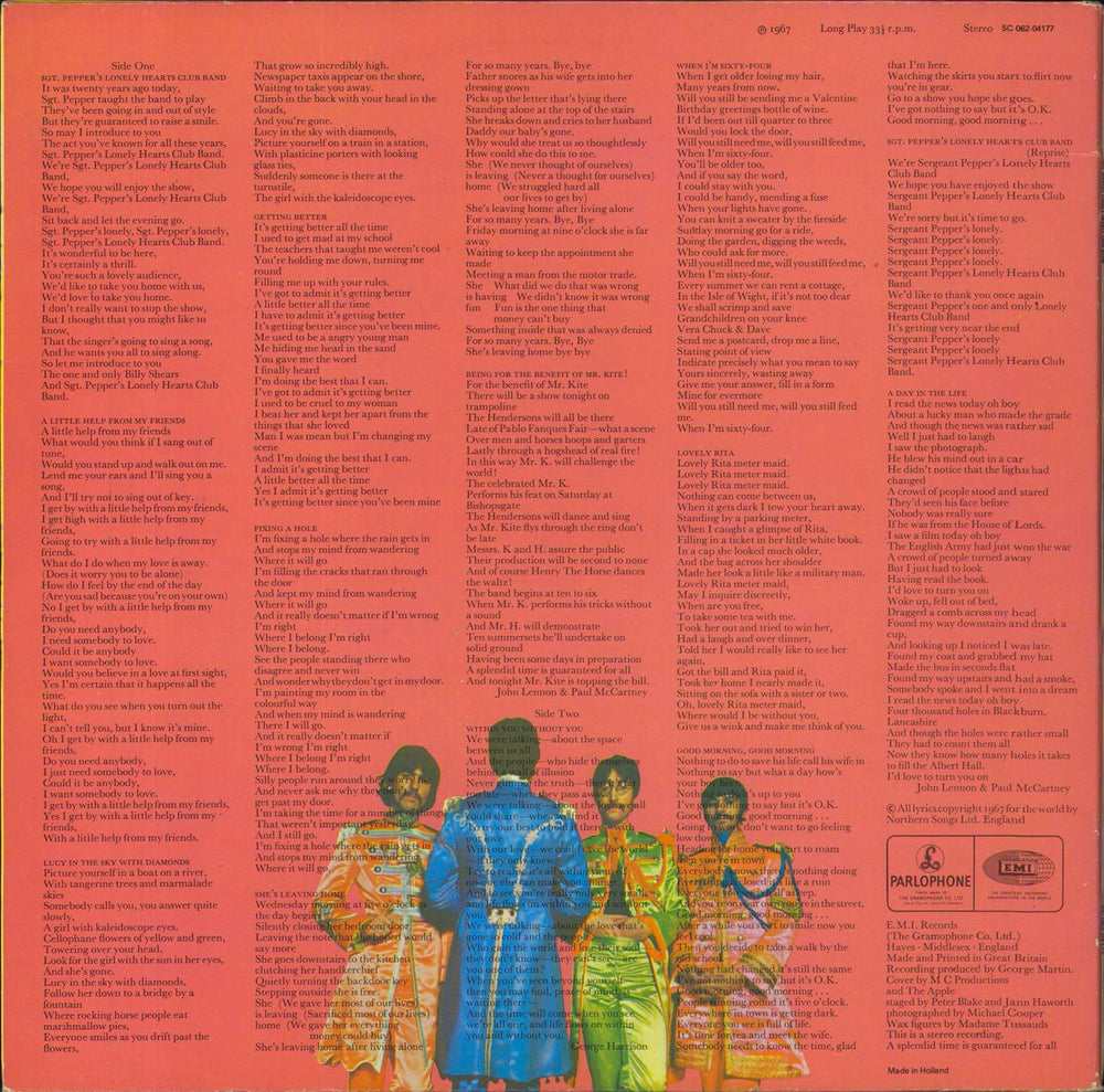 The Beatles Sgt. Pepper's Lonely Hearts Club Band - Yellow Vinyl - EX Dutch vinyl LP album (LP record)