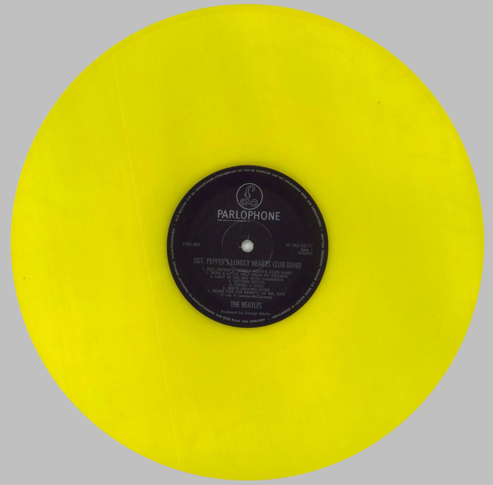 The Beatles Sgt. Pepper's Lonely Hearts Club Band - Yellow Vinyl - EX Dutch vinyl LP album (LP record) BTLLPSG241253