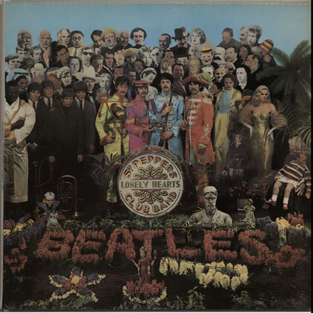 The Beatles Sgt. Pepper's - Wide Spine - Complete UK vinyl LP album (LP record) PMC7027