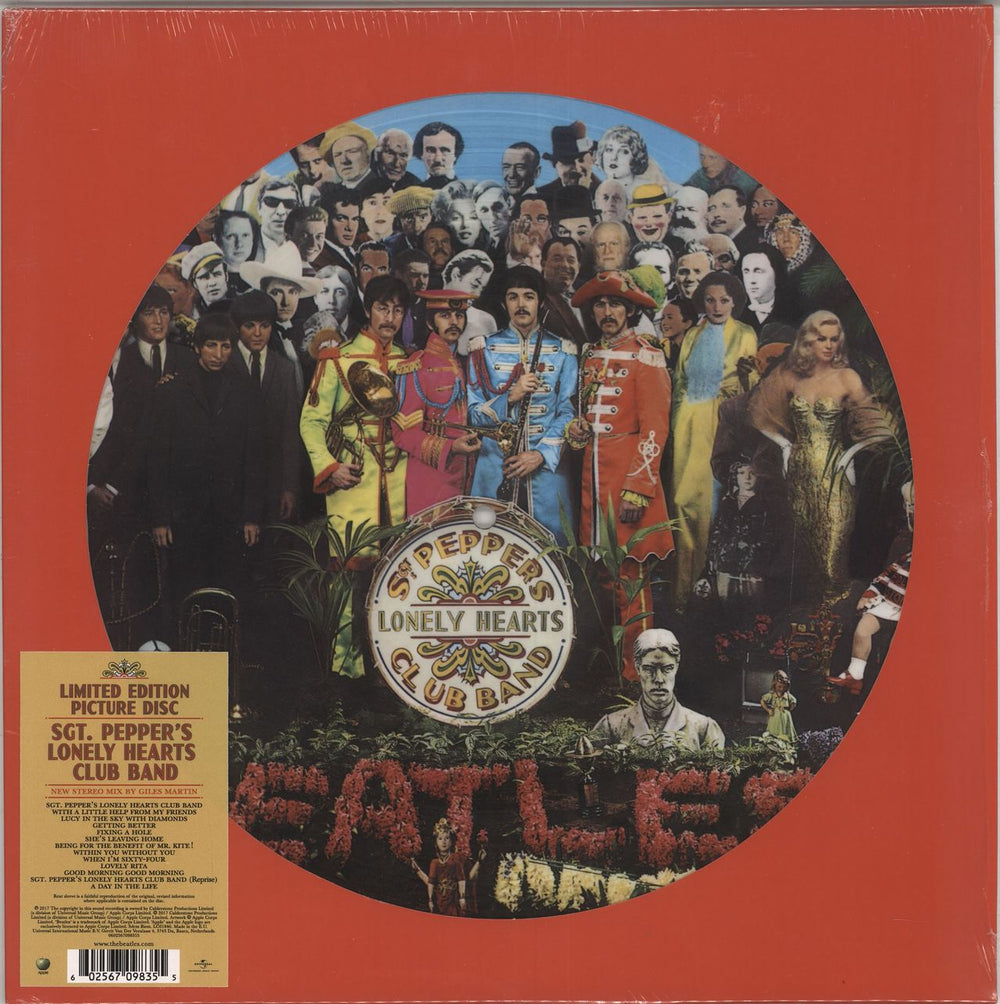 The Beatles Sgt. Peppers Lonely Hearts Club Band - Shrink UK picture disc LP (vinyl picture disc album) 0602567098355