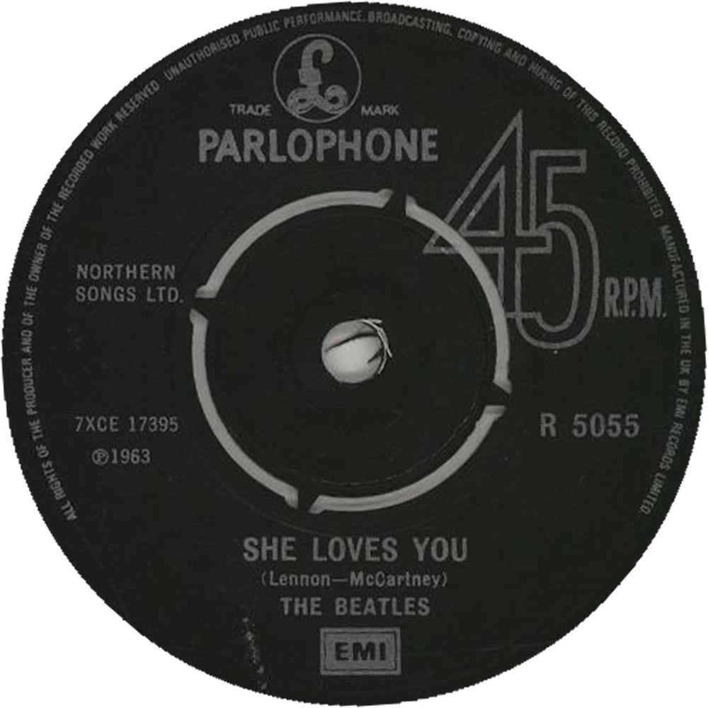 The Beatles She Loves You - 20th - 4pr UK 7" vinyl single (7 inch record / 45) BTL07SH462201