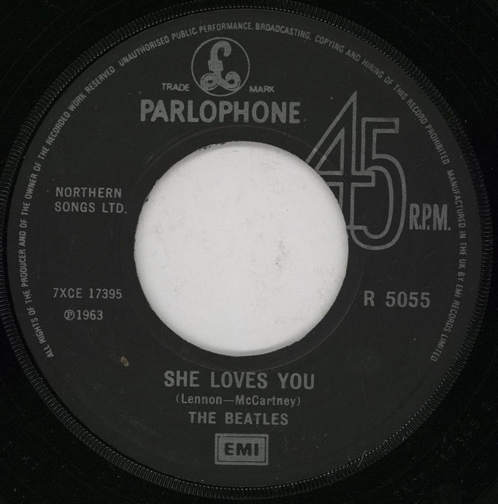 The Beatles She Loves You - 20th - Jukebox UK 7" vinyl single (7 inch record / 45) R5055