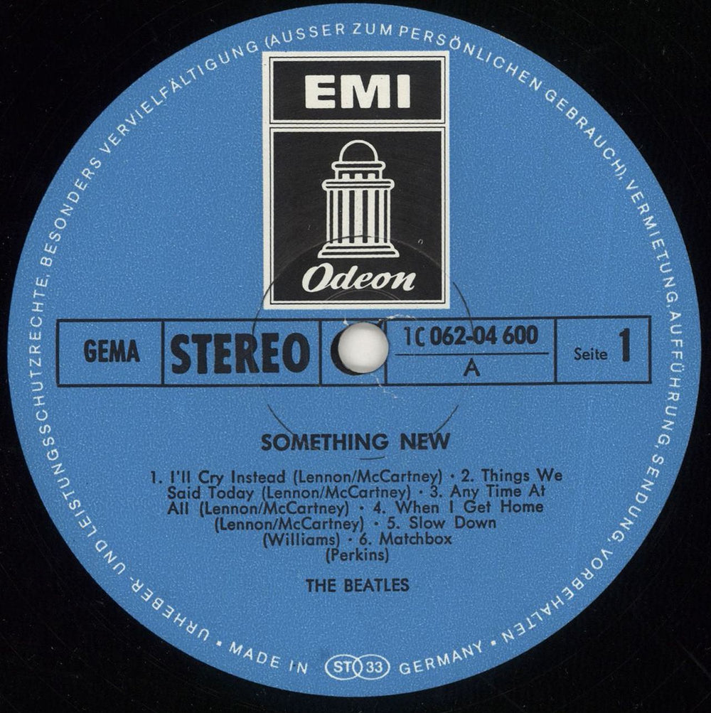 The Beatles Something New - Blue Label - Lam - EX German vinyl LP album (LP record) BTLLPSO144377