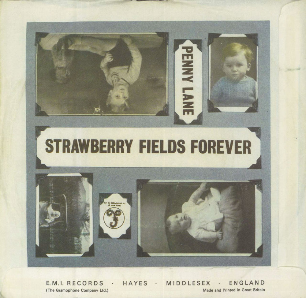 The Beatles Strawberry Fields Forever - 1st - 4pr - P/S - EX UK 7" vinyl single (7 inch record / 45)