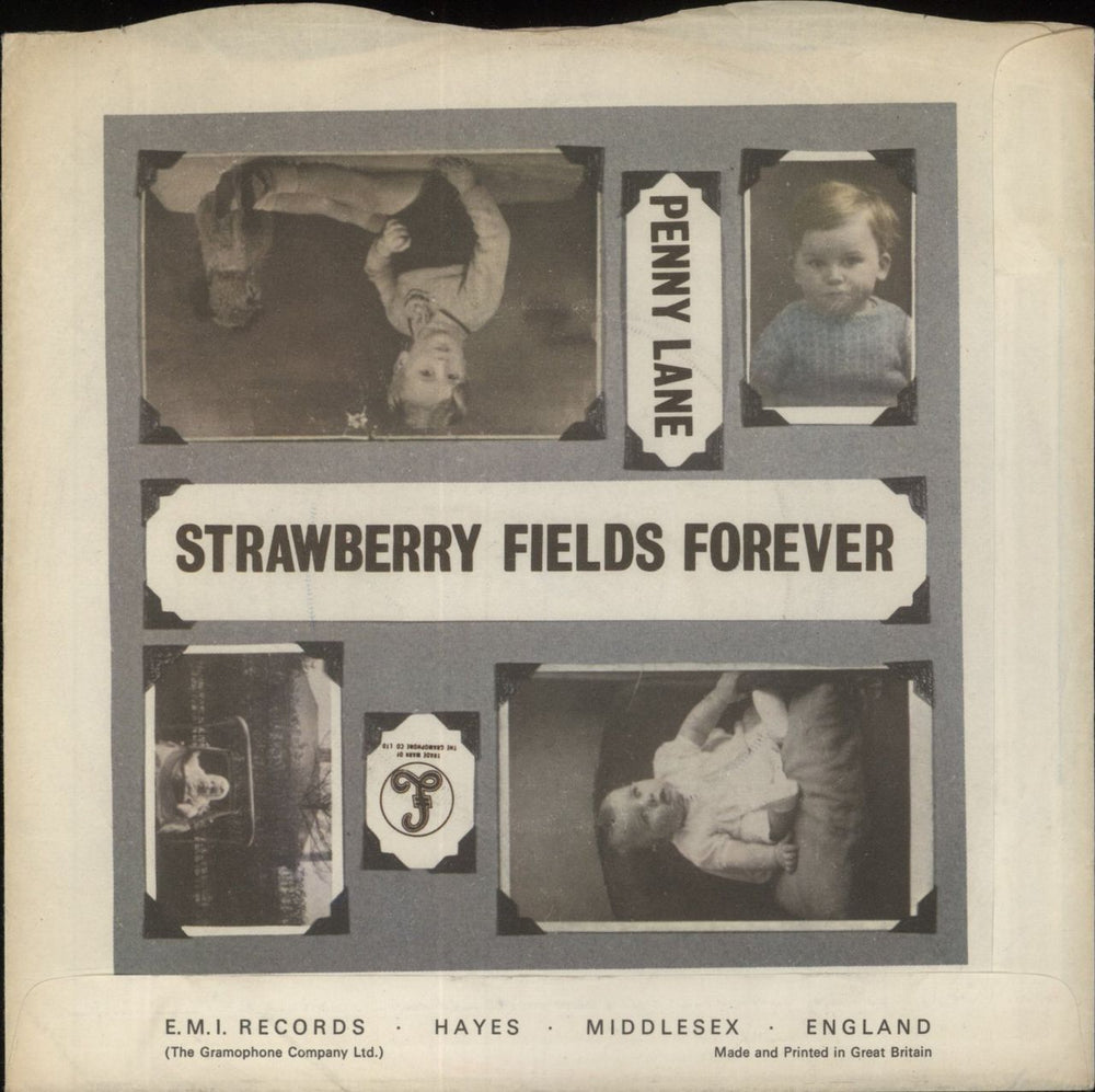 The Beatles Strawberry Fields Forever - 1st - 4pr - P/S - EX UK 7" vinyl single (7 inch record / 45)