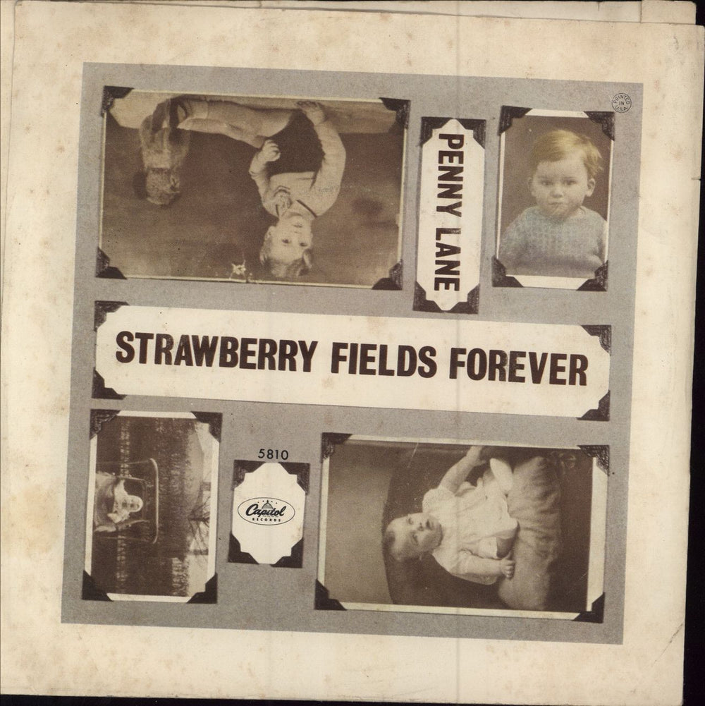 The Beatles Strawberry Fields Forever - 2nd US 7" vinyl single (7 inch record / 45)