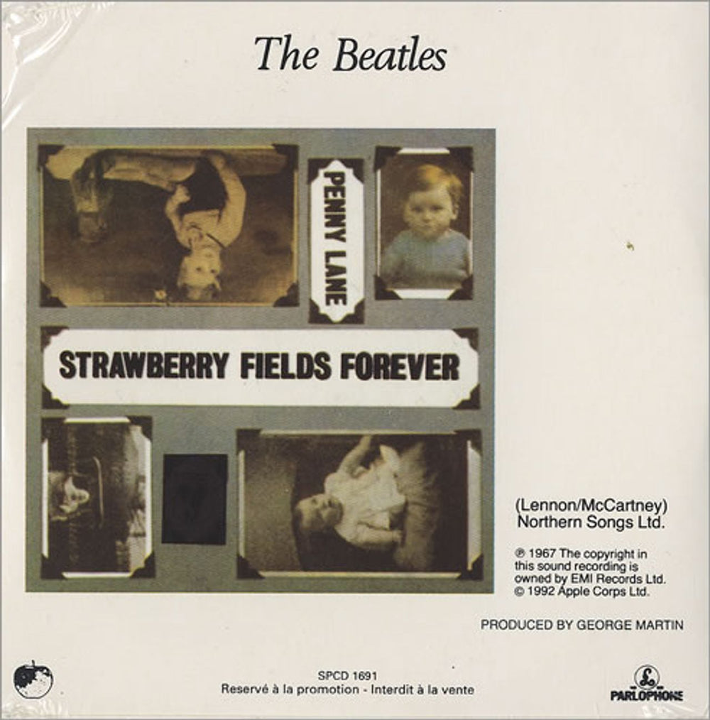 The Beatles Strawberry Fields Forever US Promo CD single (CD5 / 5") BTLC5ST100227