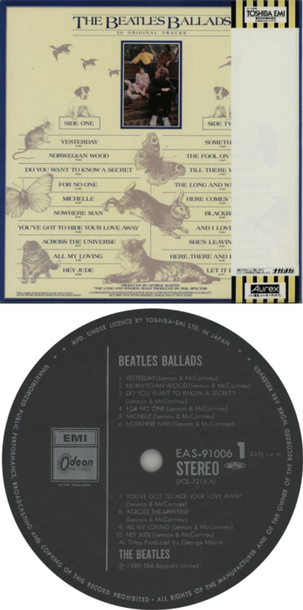 The Beatles The Beatles Ballads + Obi Japanese vinyl LP album (LP record) BTLLPTH42627