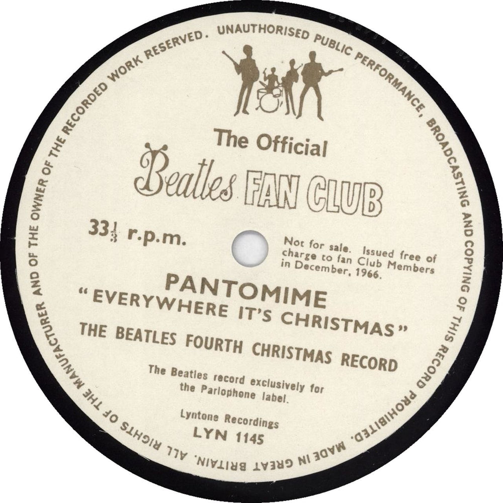 The Beatles The Beatles Fourth Christmas Record + Newsletter UK 7" vinyl single (7 inch record / 45)