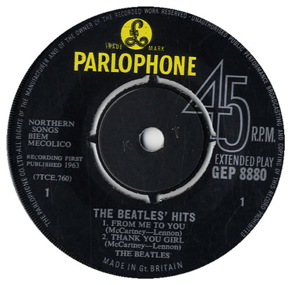 The Beatles The Beatles' Hits - 2nd - G&L UK 7" vinyl single (7 inch record / 45) BTL07TH455553