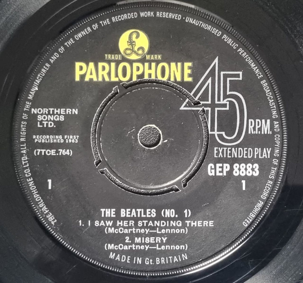 The Beatles The Beatles (No. 1) EP - 1st Garrord - EX UK 7" vinyl single (7 inch record / 45) BTL07TH813304