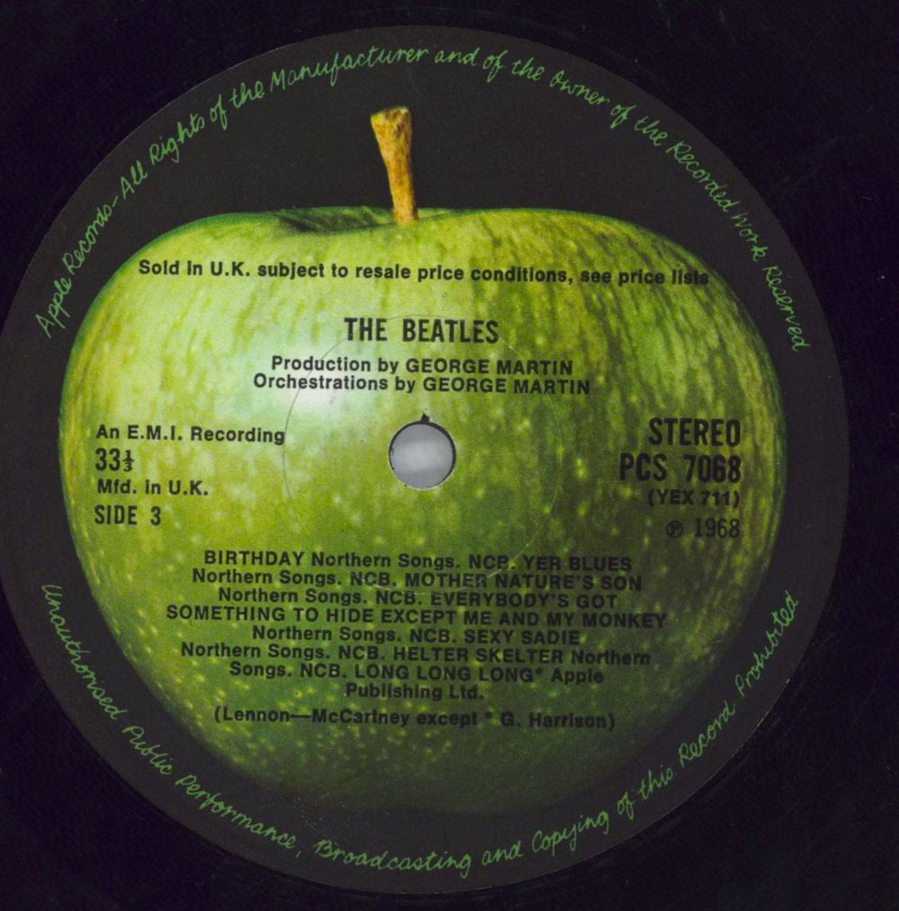 The Beatles The Beatles [White Album] - 1st - EX UK 2-LP vinyl record set (Double LP Album) PCS7067-8