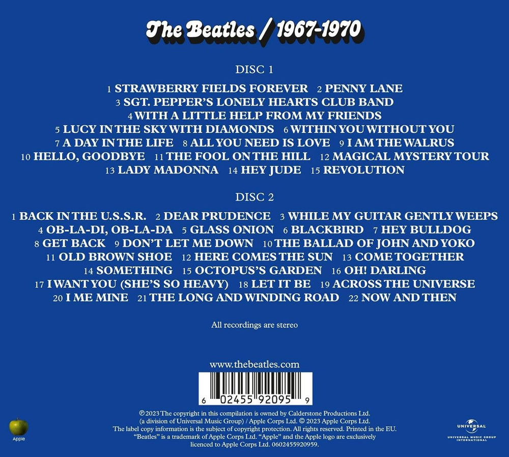 The Beatles The Blue Album 1967-1970 (2023 Edition) - Sealed UK 2-CD a —  RareVinyl.com