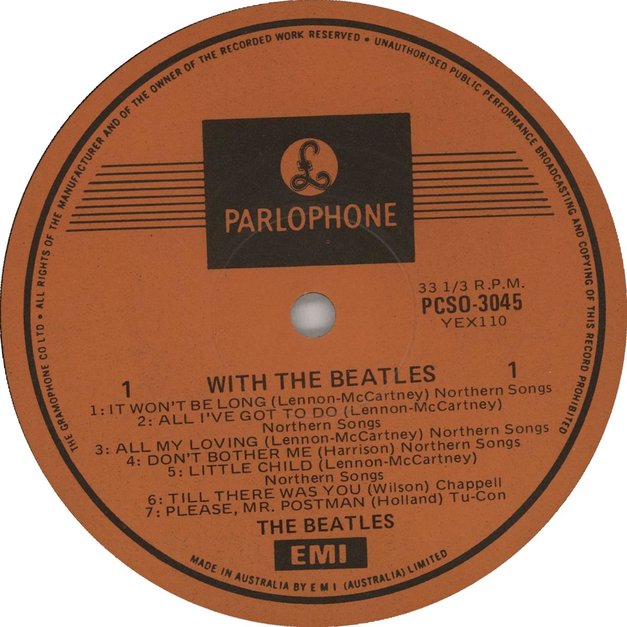 The Beatles With The Beatles Australian Vinyl LP — RareVinyl.com