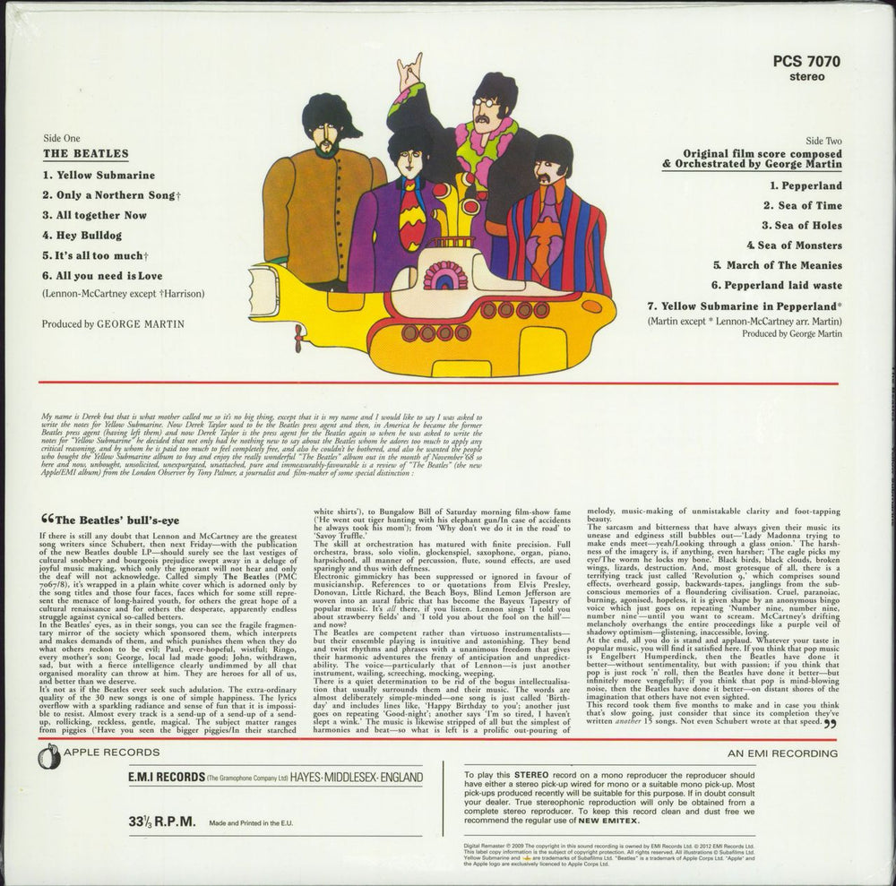 The Beatles Yellow Submarine - Sealed UK vinyl LP album (LP record) 094638246718